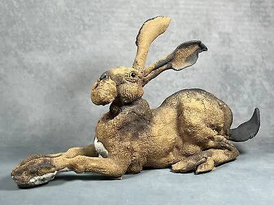 Buy A Superb Elaine Peto Large (32cm Long) Reclining Hare Ceramic Sculpture A/F • 300£