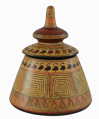 Buy Minoan Pottery Pyxis - Ancient Crete - Handmade In Greece - Replica Item • 58.80£