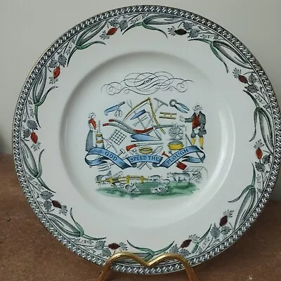 Buy Antique Burleigh Ware, Farmers Arms - God Speed The Plough, Dinner Plate 25cm • 7.95£