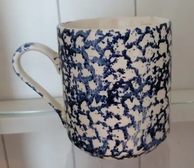 Buy Gibson Housewares Cobalt Sponge Pattern Coffee Cups/Mugs White Blue Replacement • 8.13£