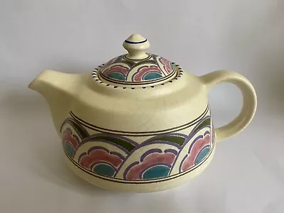 Buy Honiton Pottery Teapot Vintage Eastern Scroll Pattern Hand Painted Floral • 10£