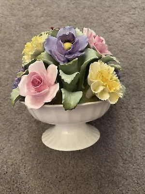 Buy Vintage Aynsley Bone China Flower Pot Floral Bouquet Hand Painted Crafted Rose • 10.99£