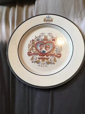 Buy Staffordshire Potteries Ltd ,kiln Craft Plate,charles And Diana Marriage • 8£