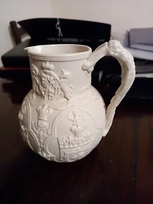 Buy Antique Victorian Albion Cobridge Relief Moulded Commemorate Jug.Dating To... • 9.99£