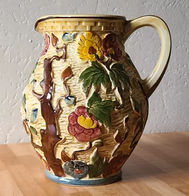 Buy H.J. Wood  Vintage Indian Tree Pattern Hand Painted Jug/Vase No. 585 • 19.99£