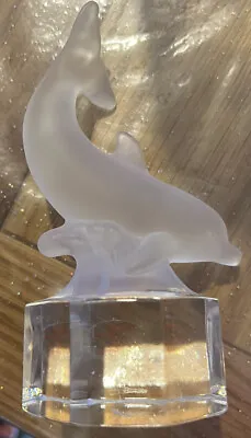 Buy Nachtmann Crystal Dolphin Ornament Frosted Glass - Crystal Creations • 6.49£