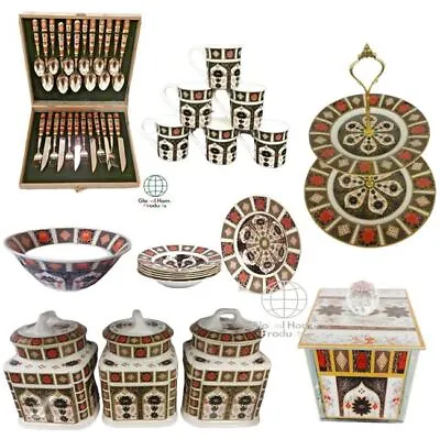 Buy Crown Derby Style Assorted Bone China Mugs/cutlery/cake Plates/bowls/canister • 22.99£