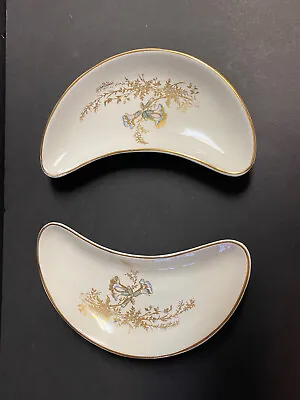 Buy Vintage John Maddock & Sons England Royal Semi-Porcelain Floral Dish Set Of 2 • 7.58£