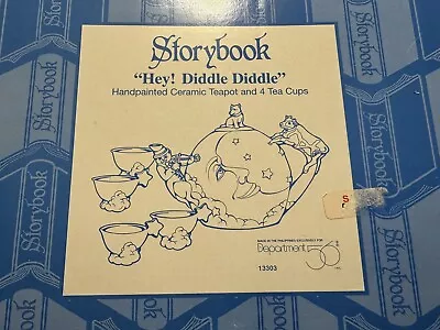 Buy Vintage Department 56 Storybook Tea Set Hey Diddle Diddle, New In Box Dept • 37.72£