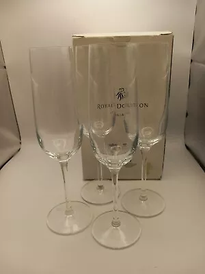 Buy Royal Doulton Arena Champagne Flute Glasses Set Of 4 • 34.99£