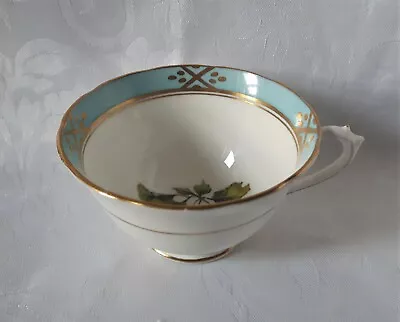 Buy Tuscan China Teacup Art Deco Bone China Tea Cup In White Turquoise And Gold • 25.95£