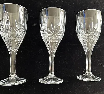 Buy 3 X Galway Crystal Glass Wine Goblets. Irish Crystal Signed 8.5 Inch Tall • 25£
