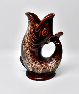 Buy Vintage Fosters Studio Pottery Gluggle Fish Vase/Jug Cornwall • 25.99£