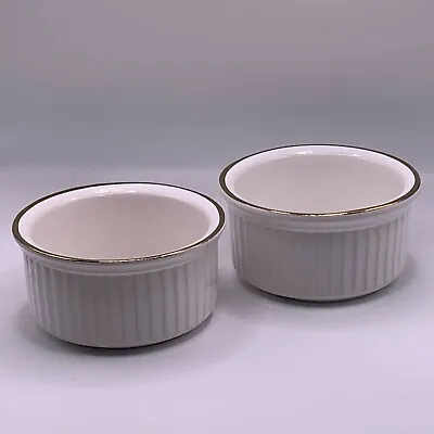 Buy Vintage CLOVERLEAF Pottery Set Of 2 Ceramic Souffle Dishes • 4.79£