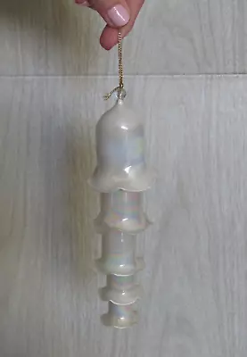 Buy VTG Silvestri? White Iridescent 5 Nesting Bells Christmas Ornament 6.5  READ • 33.56£