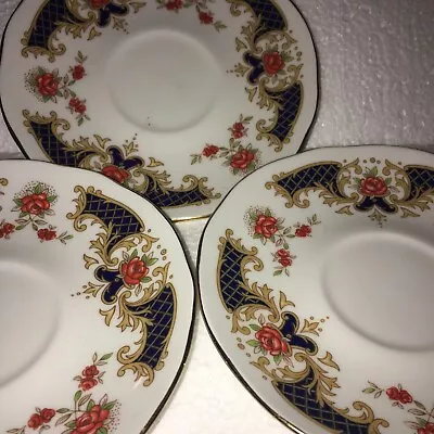 Buy Vintage Duchess 'westminster' Fine Bone China Replacement Saucers X 3**vgc** • 6.99£