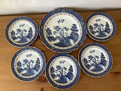 Buy Booths Real Old Willow A8025 1x25cms Dinner Plate And 5x17cms Side Plates  • 24£