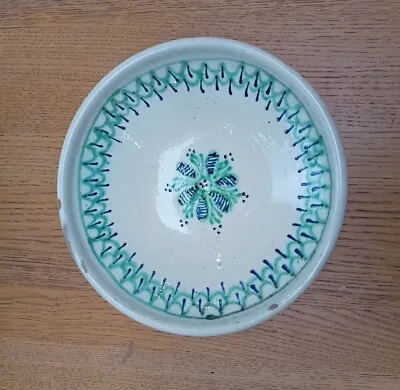 Buy Mediterranean Green & Blue Faience Pottery Bowl Handmade OOAK Wall Decoration • 11.99£