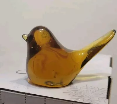 Buy Wedgwood Amber Art Glass Bird Figurine Paperweight England Animal  • 13.23£