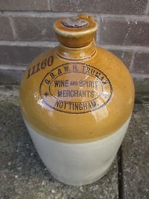 Buy Old Vintage C. B. & W. H. Truman Nottingham Stoneware Flagon Pot Jar • 24.99£