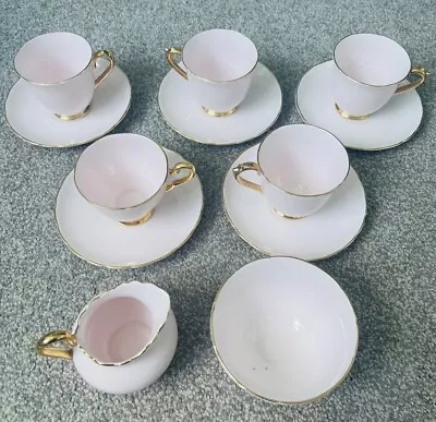 Buy Vintage Pink And Gold Tuscan Small Coffee Set Afternoon Tea Bone China • 1.04£