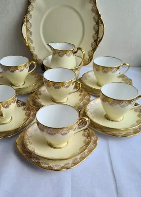Buy Royal Standard Vintage Tea Set,Cream, Golden Rose, Heavy Gilded • 65£