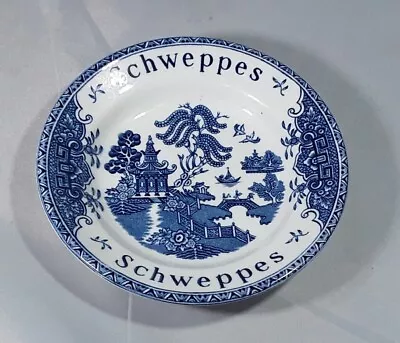 Buy Vintage Schweppes Blue &white Willow Pattern China Trinket Dish Wedgwood England • 9£