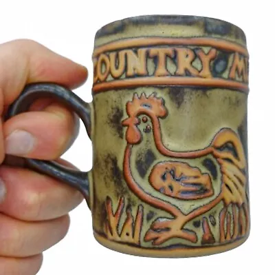 Buy Vintage Tremar Studio Pottery Country Mug Rooster Grass Design Signed 1960s • 12£