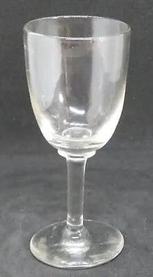 Buy . Clear Glass Vintage Victorian Antique Flat Foot Wine Glass • 25£