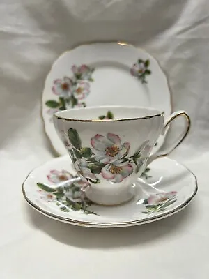 Buy Crown Royal Bone China England Floral Tea Trio ✅ 1165 • 16.99£