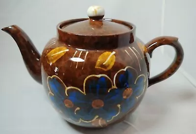 Buy Vintage Price Kensington Teapot Brown Betty Floral Folk Art Made In England • 23.01£