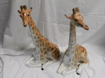 Buy Vintage USSR Porcelain Figurine Giraffe Pair Hand Leningrad LFZ Sculptor P.P. • 473.42£