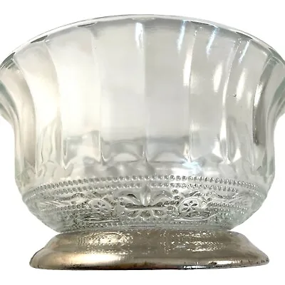 Buy Vintage Cut Crystal With Silver Plated Base Condiment Relish Bowl • 15.19£