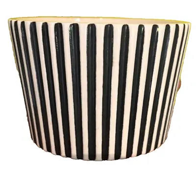 Buy Vintage Hornsea Sugar Bowl Black Summit  Striped Pattern • 28£