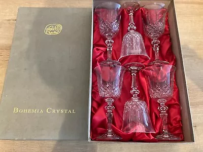 Buy Bohemia Lead Crystal Glasses X6 In Original Box, Never Used. Free Postage. • 35£