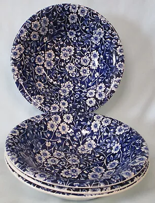 Buy Crownford China Staffordshire Calico Blue Cereal Bowl 6 1/4 , Set Of 4 • 48.09£