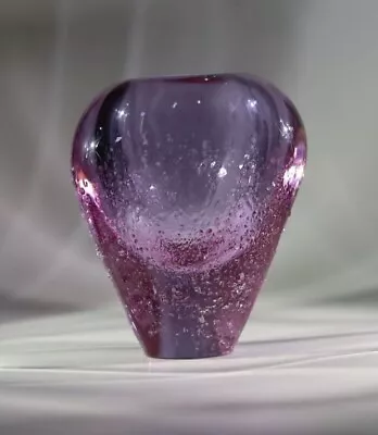 Buy Bohemian Czechoslovakia Purple Glass Vase, Zelezny Brod Miloslav Klinger • 95.90£