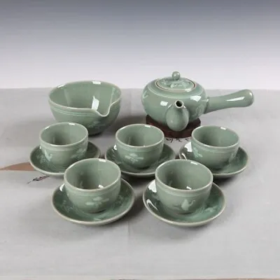 Buy Korean Celadon Teapot Ceramic Pot Handmade Pottery Tea Set Teacup Earthen Pot • 155.36£