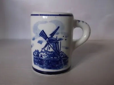 Buy Vintage Delft Holland Hand Painted Mini Mug 5.5cm Tall • 3£