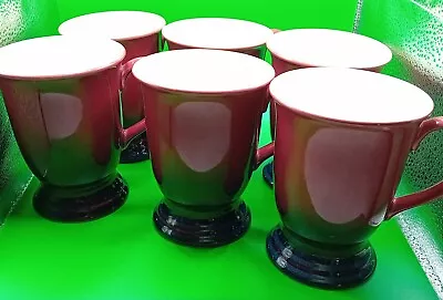 Buy Hornsea Pottery 6 Pedestal Rhapsody  Footed Latte Mugs Unused • 20£