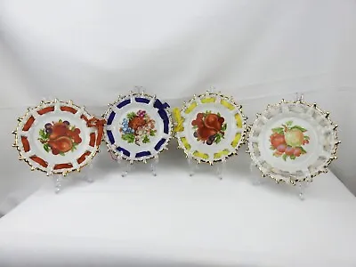 Buy Vintage Simco Art Ware Pierced Plates X4 Made In Japan • 4.99£