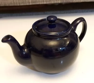 Buy Vintage Price & Kensington Potteries HandPainted  Dark Blue Ceramic Teapot • 9£