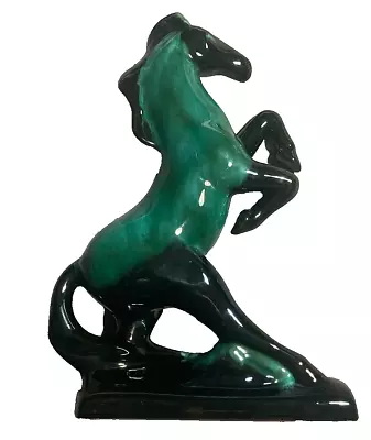 Buy 14 In Vintage 1970s Blue Mountain Pottery Horse Figurine Statue Green Black • 11£
