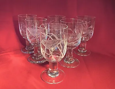 Buy Hand Engraved Crystal Wine Glasses - Set Of 6 British Woodland Birds • 90£