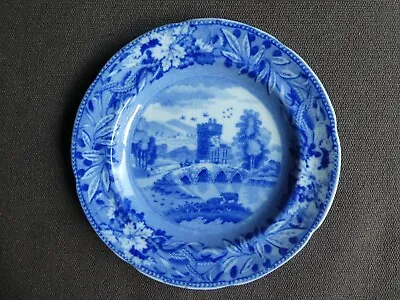Buy Antique Swansea Pottery Pearlware Bridge Over Lucano Pattern Plate C1830 • 45£