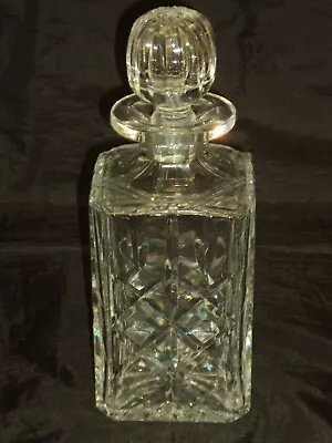 Buy Vintage Brierley Gainsborough Cut Glass Crystal Square Spirit Decanter Signed • 25£