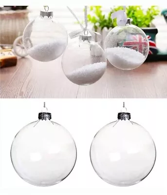 Buy Warmiehomy 5PCS Hanging Clear Glass Bauble 6cm Christmas Decorations • 7.99£