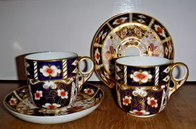 Buy 2 Large Royal Crown Derby Imari  Tea Cups & Saucers ~ 2451 ~ 1st ~ Excellent • 59.99£