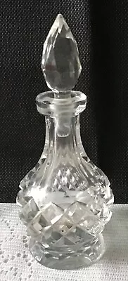 Buy Vintage Cut Glass Diamond Pattern Perfume Bottle Faceted Stopper • 15.95£