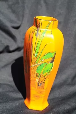 Buy Shelley Art Deco Vase Decorated With Kingfisher 18cm • 58£